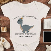 Grandparent Baby Announcement Boho Dinosaur Romper