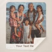 Grandparent Blanket Sherpa Custom Photo Gift Idea Sherpa Deken (Voorkant)