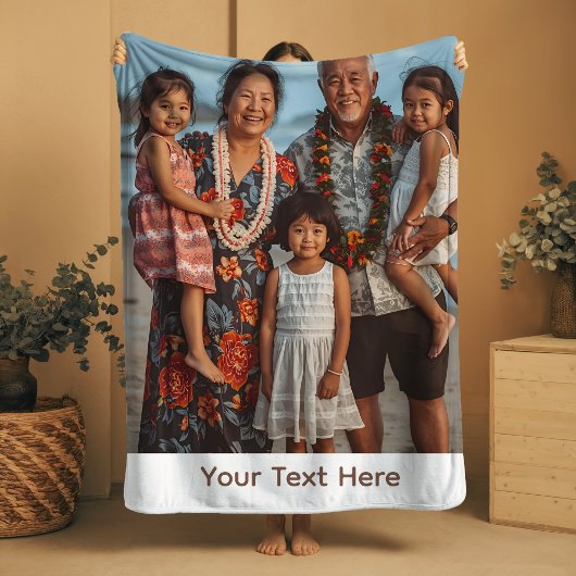 Grandparent Blanket Sherpa Custom Photo Gift Idea Sherpa Deken