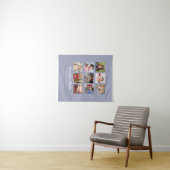 GRANDPARENT FOTO COLLAGE GIFTS - Dustblauw Wandkleed (In Situ (horizontaal))
