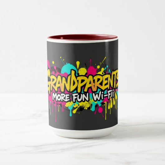Grandparent Graffit - personalized Grandparent Day Mok (Midden)