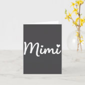 Grandparent Mimi - Mimi Script Heart Design Grandm Kaart (Gele Bloem)