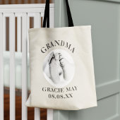 Grandparent New Baby Photo Grandma Canvas tas