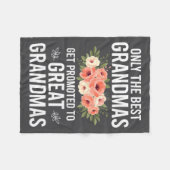 Grandparent Only The Grandmas Get Promoted To Grea Fleece Deken (Voorkant (Horizontaal))