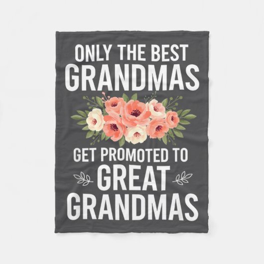 Grandparent Only The Grandmas Get Promoted To Grea Fleece Deken (Voorkant)