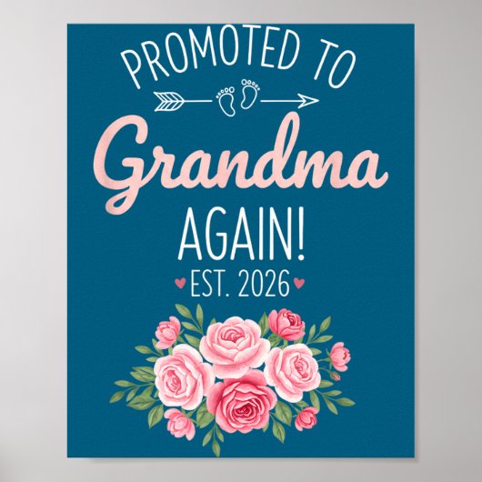 Grandparent Promoted To Grandma Again Est. 2026, N Poster (Voorkant)