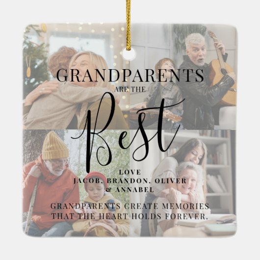 'GRANDPARENTEN' are the Best Photos, Name/s & Quot Keramisch Ornament (Achterkant)