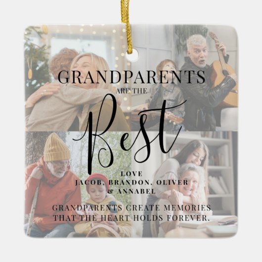 'GRANDPARENTEN' are the Best Photos, Name/s & Quot Keramisch Ornament (Voorkant)