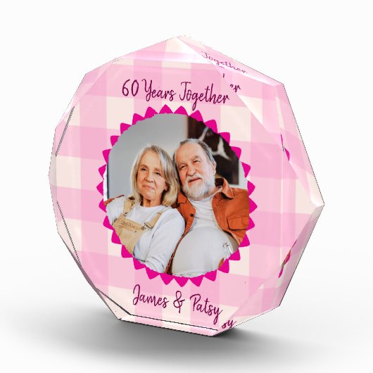 Grandparents 60th Diamond Anniversary Keepsake Fotoblokken (Rechts)