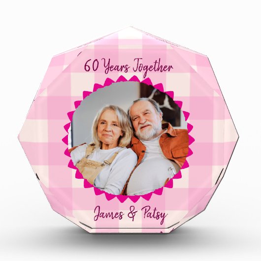 Grandparents 60th Diamond Anniversary Keepsake Fotoblokken (Voorkant)