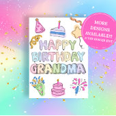 Grandparents Day Coloring Card: Fill-in-the-Blank  Kaart