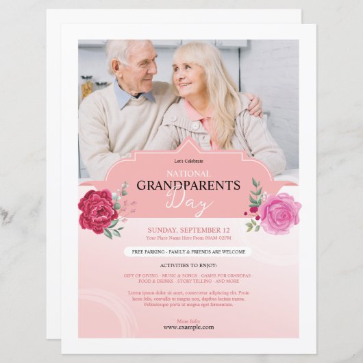 Grandparents Day Event Flyer (Voorkant / Achterkant)