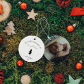 Grandparents First Christmas Baby Custom photo Keramisch Ornament
