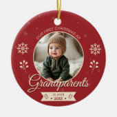 Grandparents First Christmas Photo Keramisch Ornament (Voorkant)
