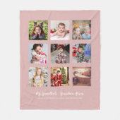 GRANDPARENTS FOTO GIFTS - Blush Pink Fleece Deken (Voorkant)