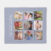 GRANDPARENTS FOTO GIFTS - Dustblauw Fleece Deken (Voorkant (Horizontaal))