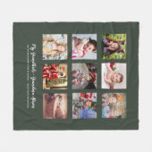 GRANDPARENTS FOTO GIFTS - Green Fleece Blanket (Voorkant (Horizontaal))