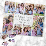 Grandparents Photo Collage Legpuzzel<br><div class="desc">Personalized "Grandpa & Grandma" Jigsaw Puzzle with Photo Collage. This simple and elegant jigsaw puzzle is a meaningful way to showcase cherished memories. The design features space for eight photos, arranged in a border around the edges while keeping the focus on the thoughtful text in the center. At the center,...</div>