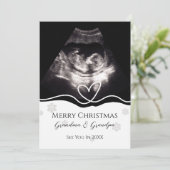 Grandparents Pregnancy Announcement Ultrasound  Kaart (Staand voorkant)