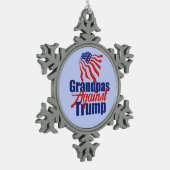 Grandpas against Trump Tin Sneeuwvlok Ornament (Links)