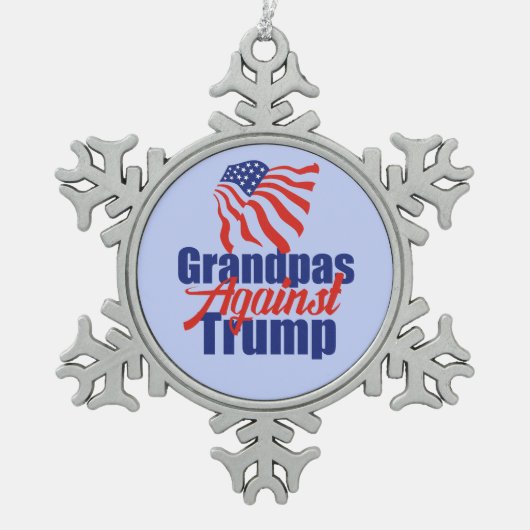 Grandpas against Trump Tin Sneeuwvlok Ornament (Voorkant)