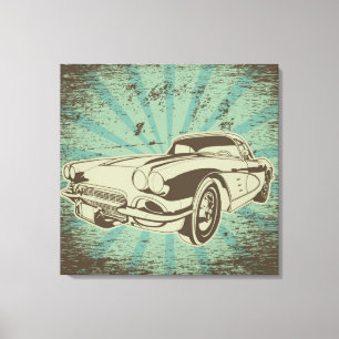 Grandpa's Car Canvas Afdruk