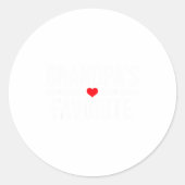 Grandpa's Favorite  Ronde Sticker (Voorkant)