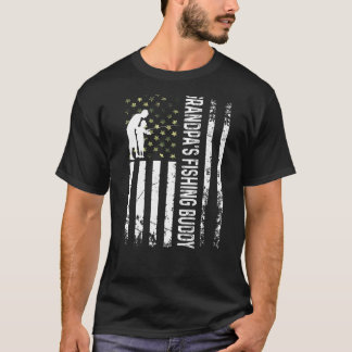 Grandpa's Fishing Buddy Dad Son Team Young Fisherm T-shirt