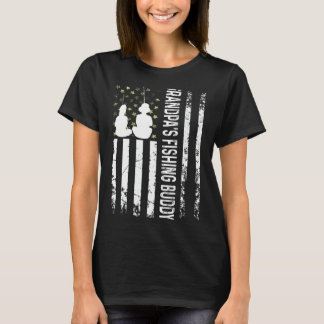 Grandpa's Fishing Buddy Fishing  Young Fisherman T-shirt