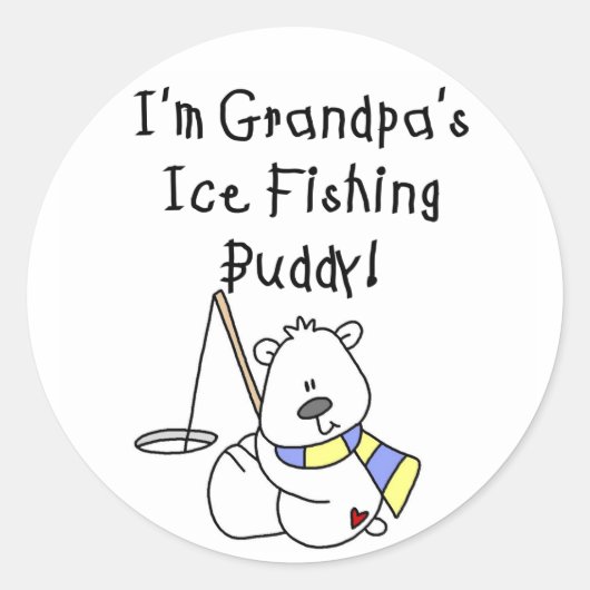 Grandpas Ice Viste Buddy Ronde Sticker (Voorkant)