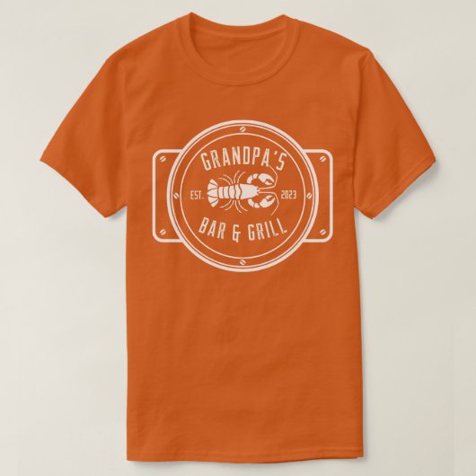 Grandpas Kreeft Pot White Design T-shirt (Design voorkant)