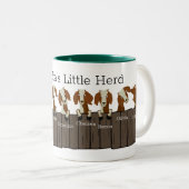 Grandpas Little Herd of 9 Goats Tweekleurige Koffiemok (Voorkant rechts)