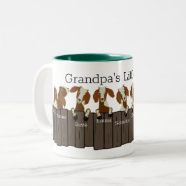 Grandpas Little Herd of 9 Goats Tweekleurige Koffiemok