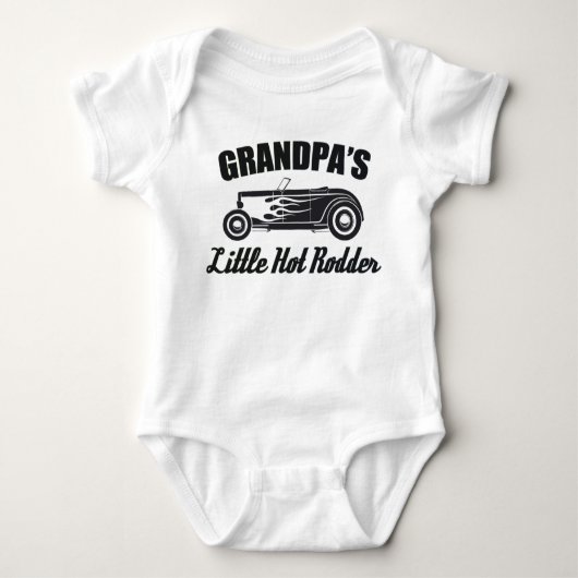 Grandpa's Little Hot Rodder HotRod Grandchild Car Romper (Voorkant)