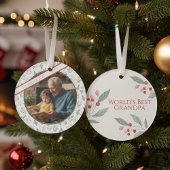 Grandpa's Love Ornament - Custom Photo Keepsake