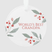 Grandpa's Love Ornament - Custom Photo Keepsake (achterkant)
