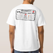 Grandpa's Official Pass T-shirt (Achterkant)
