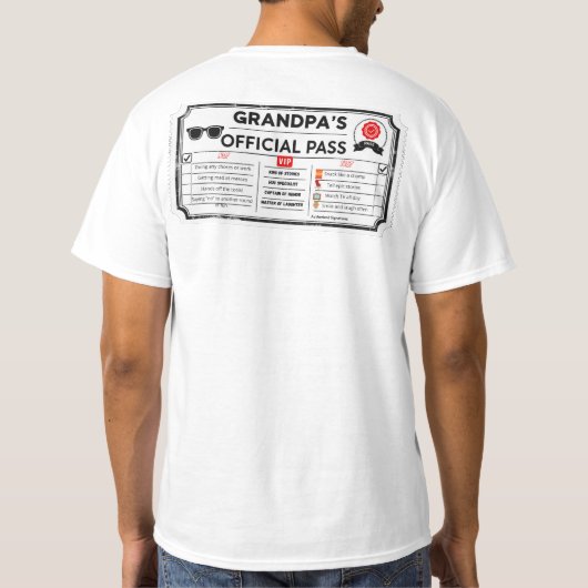 Grandpa's Official Pass T-shirt (Achterkant)