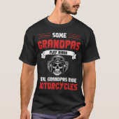 Grandpas Play Bingo Real Grandpas Ride Motorycli T-shirt (Voorkant)