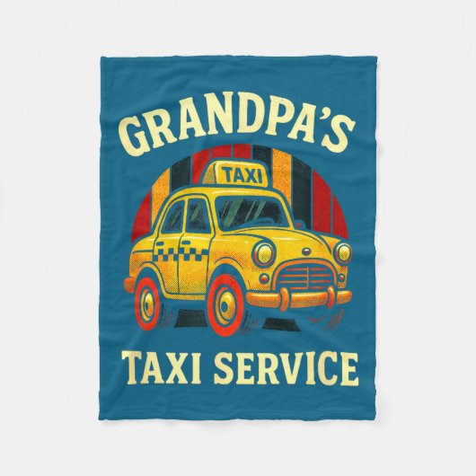 Grandpa's Taxi Service - Funny Cab Driver Quote  Fleece Deken (Voorkant)