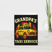 Grandpa's Taxi Service - Funny Cab Driver Quote  Kaart (Voorkant)