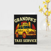 Grandpa's Taxi Service - Funny Cab Driver Quote Kaart (Gele Bloem)
