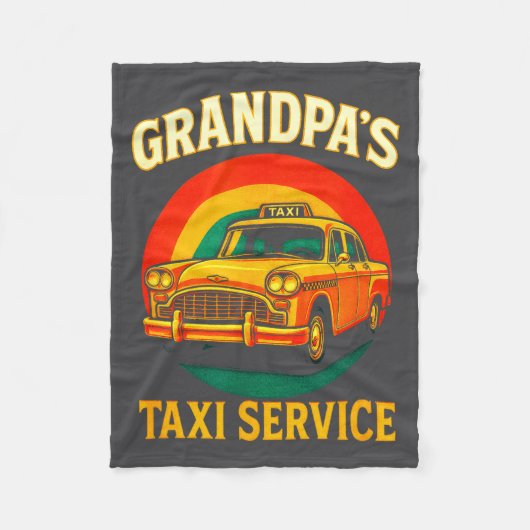 Grandpa's Taxi Service - Funny Driver Lover Fleece Deken (Voorkant)