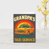 Grandpa's Taxi Service - Funny Driver Lover  Kaart (Gele Bloem)