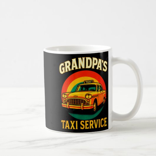 Grandpa's Taxi Service - Funny Driver Lover Koffiemok (Rechts)