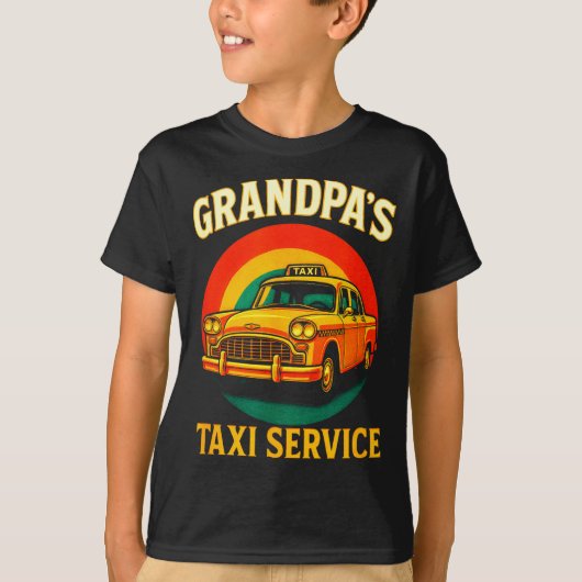 Grandpa's Taxi Service - Funny Driver Lover  T-shirt (Voorkant)