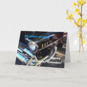 Grandpa's vintage car- 85th birthday kaart (Gele Bloem)