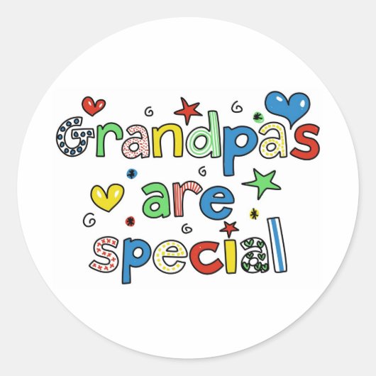 Grandpas zijn speciaal ronde sticker (Voorkant)