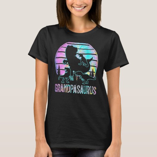 Grandpasaurus Retro Grandpa Saurus Dinosaur Kind F T-shirt (Voorkant)