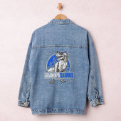 Grandpasaurus Rex Dinosaur Grandpa Saurus Denim Jacket (Hangar)